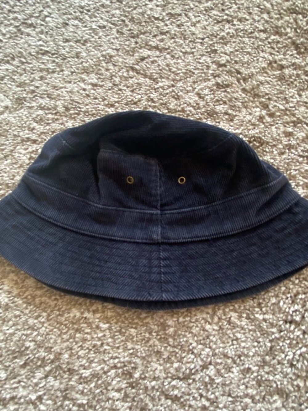 NWOT GAP Blue Corduroy Bucket Cap Hat Size M/L Inside Plaid Vintage 2003